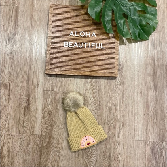 NWT Virginia Wolf - The Sunray Beanie With Removable Button Down Pom Top NIP - Picture 15 of 15